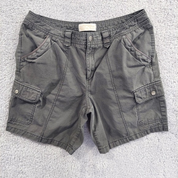 Eddie Bauer Pants - Eddie Bauer Cargo Shorts Women's Size 12 Gray Pockets Outdoor Ripstop Drawstring